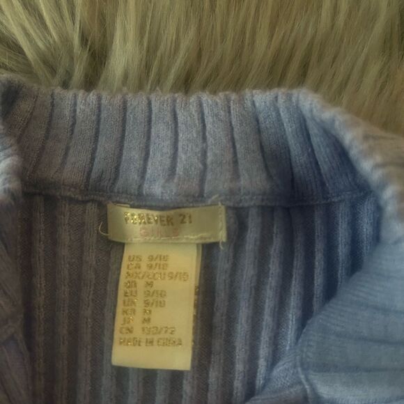 Forever 21 Girls Ribbed Quarter Zip Sweater, 9/10 - Picture 9 of 9